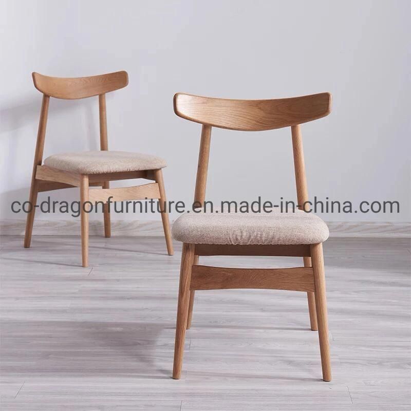 Chinese Wholesale Home Furniture Solid Wood Dining Chair with Fabric