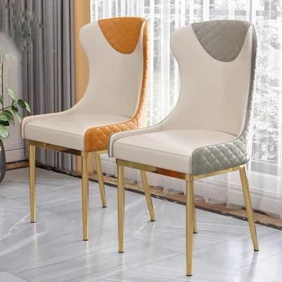 Factory Wholesale Luxury Comfortable PU Leather Dining Chair