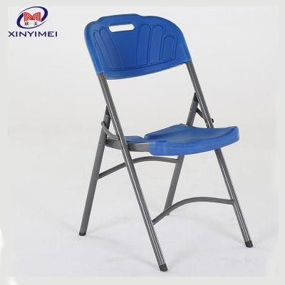 Durable Special Back Blue Plastic Foldable Outdoor Chair