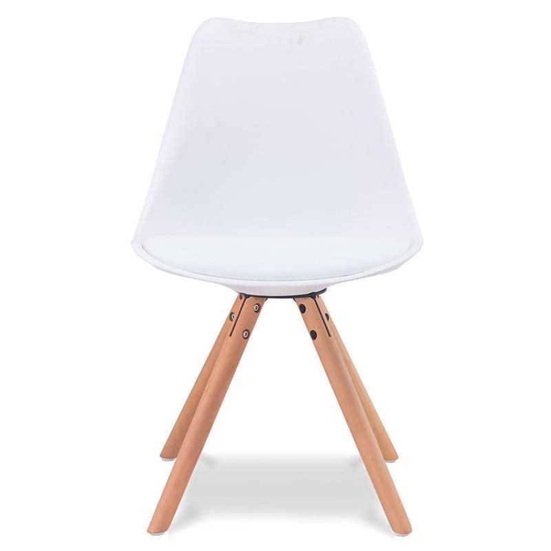 Made in China Wooden Legs Kitchen Dining Cushioned Plastic Chairs