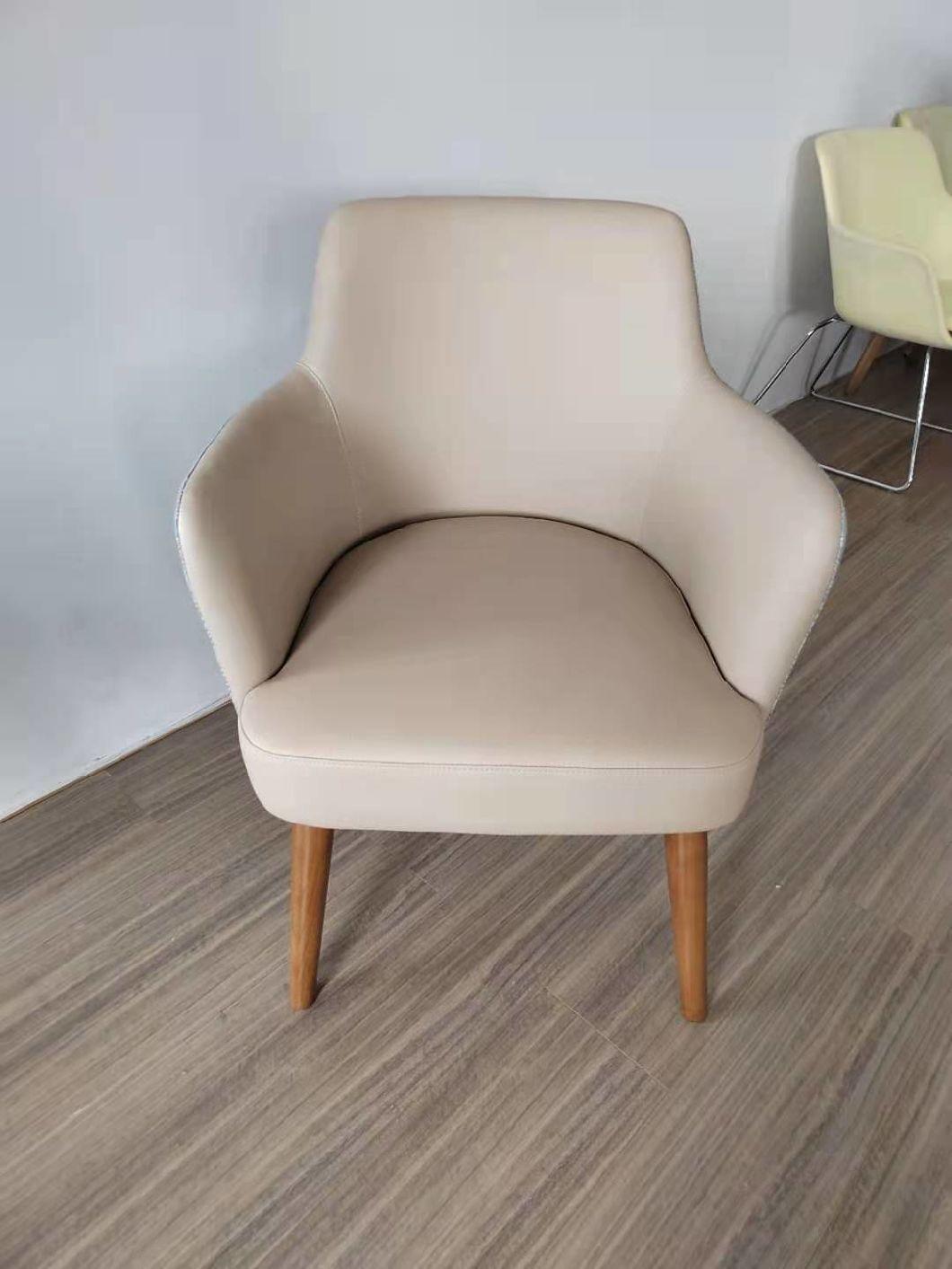 Hotel Furniture Wooden Legs Fabric Seat Dining Chair Lounge Chair