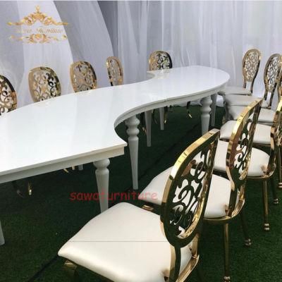 New Fashion Round Back Modern Wholesale Gold Banquet Dining Chair