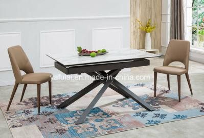 Hot Sale Ceramic Extension Dining Table Dining Room Furniture