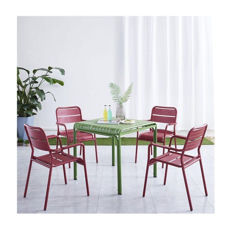 Stylish Aluminum Outdoor Modern Europe Garden Furniture Dining Table