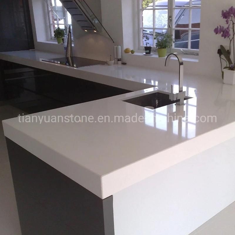 White Nanoglass Millenstone Crystallized Glass Panel Table Top