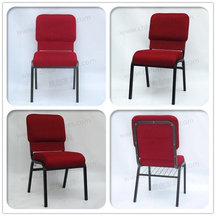 Metal Steel Stackable Padded Ergonomic Chapel Worship Church Chair Yc-G38