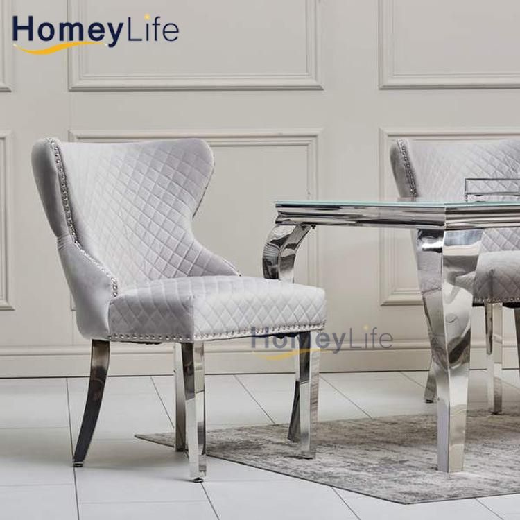 China Modern Wholesale Metal Dining Room Furniture Luxury Restaurant Dining Table Chair Home Dining Nordic Dining Chair