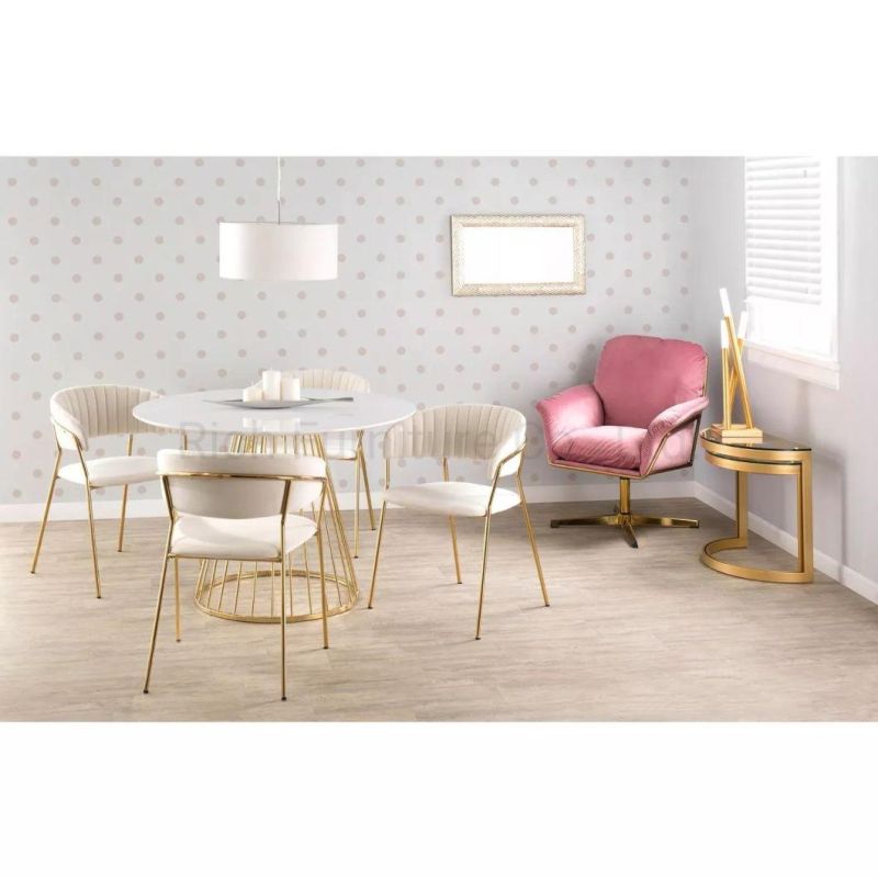 Modern Design White Velvet Chair Home Furniture Dining Chair