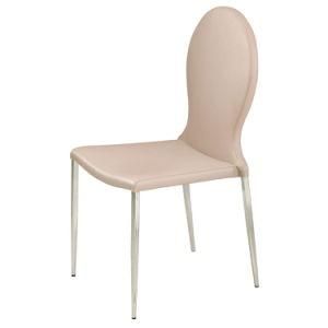 Portable Pink Metal Upholstered Luxury Dining Chair