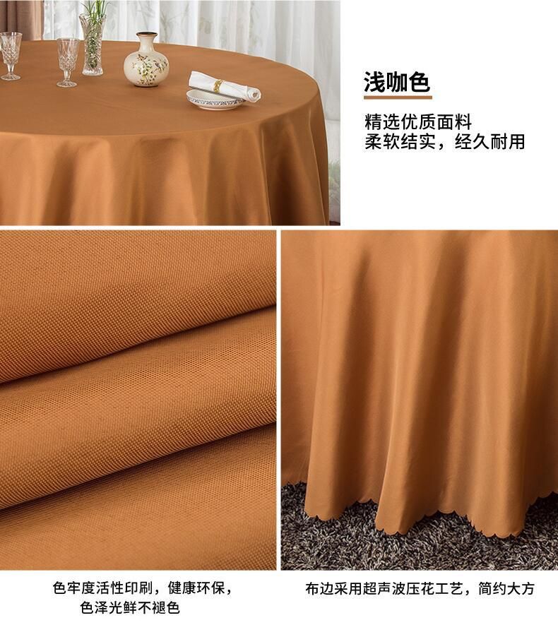 Customized Size PVC Folding Round Table Polyester Table Cloth