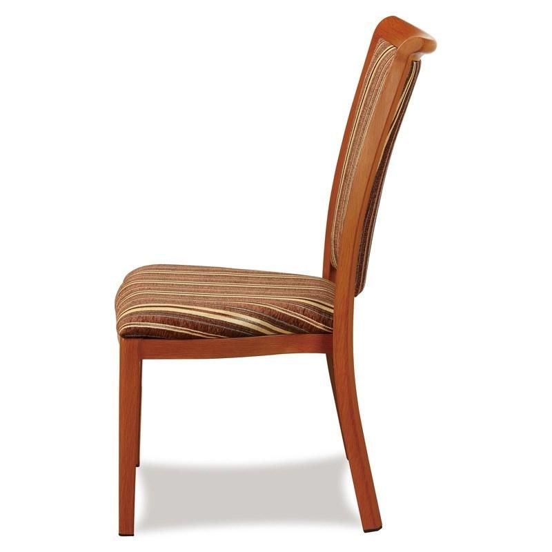 Commercial Restaurant Furniture Modern Luxury Stacking Wood Like Aluminum Elegant Restaurant Chairs