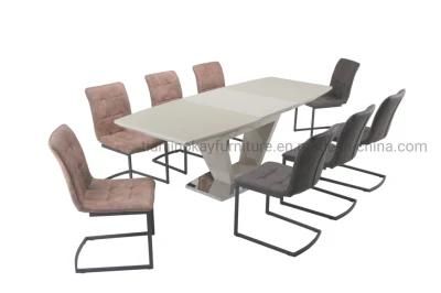 MDF Extending Dining Room Furniture Extendable 6/8 Seat Modern Dining Table and Chairs Set