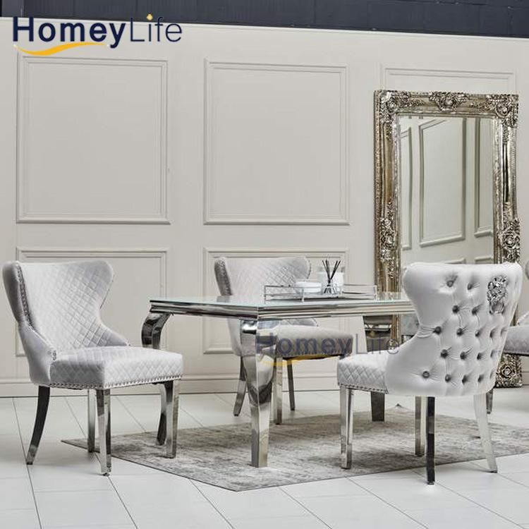 China Modern Wholesale Metal Dining Room Furniture Luxury Restaurant Dining Table Chair Home Dining Nordic Dining Chair