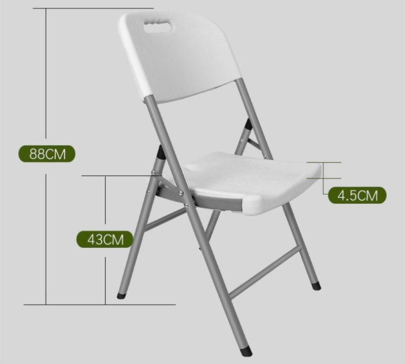 Cheap Outdoor Plastic Chairs HDPE Folding Chair Portable Foldable Chair Heavy Duty for Home Office Student Study Table Dining Outside Indoor