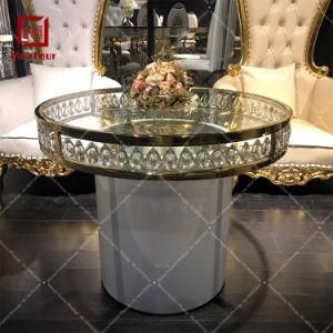 Stainless Steel Crystal Cake Table for Wedding Event