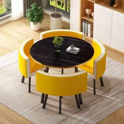 High Quality Popular Marble Small Dining Room Restaurant Round Table with Chair