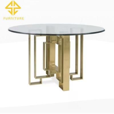 Modern Luxury Rectangular Dining Table Stainless Steel Dining Table Designs