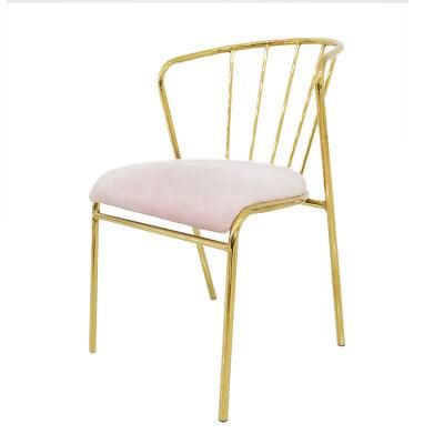 China Factory Wholesale Price High Quality Modern Luxury Restaurants Chair with Stainless Steel Metal Frame