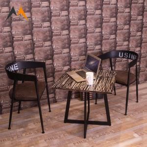 Factory Wholesale Modern Foldable Metal Black Round Cafe Tables