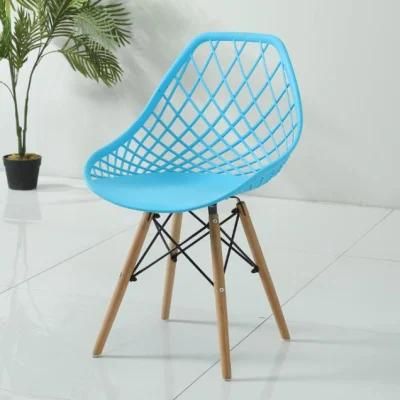 Modern Fashion Wood Plastic Adult High Back Leisure Conference Reception Restaurant Training Plastic Dining Chair
