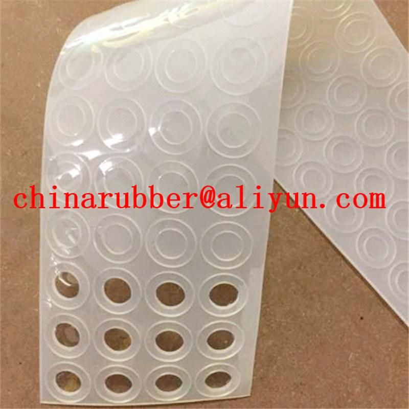 1 Inch Square Clear Rubber Bumper Rubber Pads for Cutting Board Feet