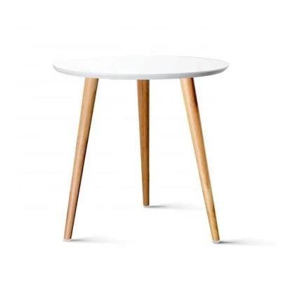 Cheap Price High Quality Coffee Round Dining Tea Table with Wood Legs