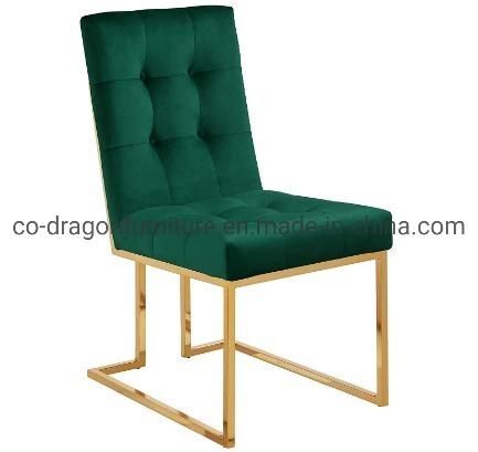 Fashion Fabric Gold Stainless Steel Dining Chair for Dining Furniture