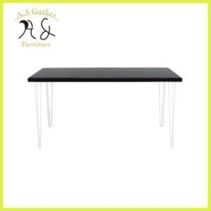 Customized Size Party Rental Hairpin Legs Wooden Top Bar Table