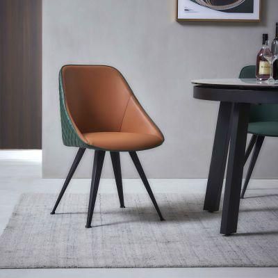 Simple Diamond Sewing Dining Chair Powder Coating Metal&#160; Furniture