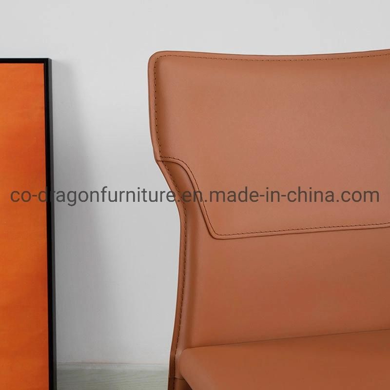 Hot Sale Steel Frame Leather Dining Chair for Dining Furniture