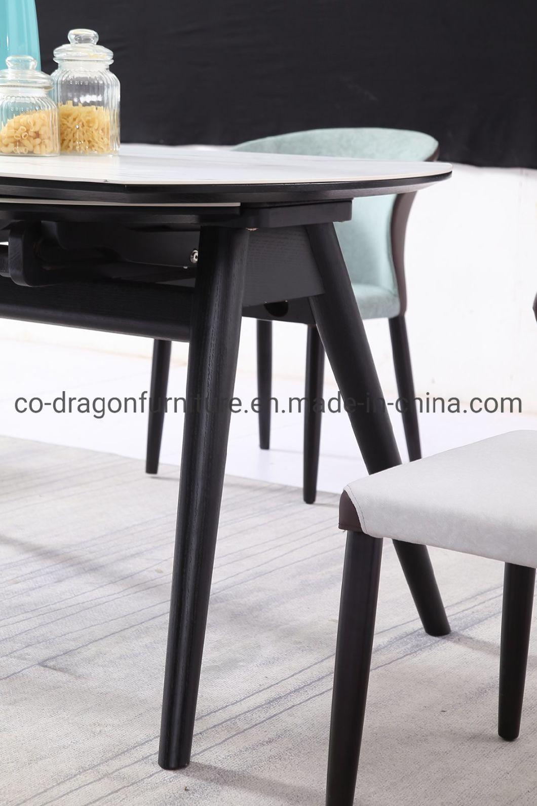 Modern 6 Sets Extension Steel Dining Table for Home Furniture