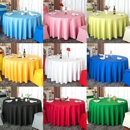 High Quality Polyester Tablecloth for PVC Plastic Round Table Cloth