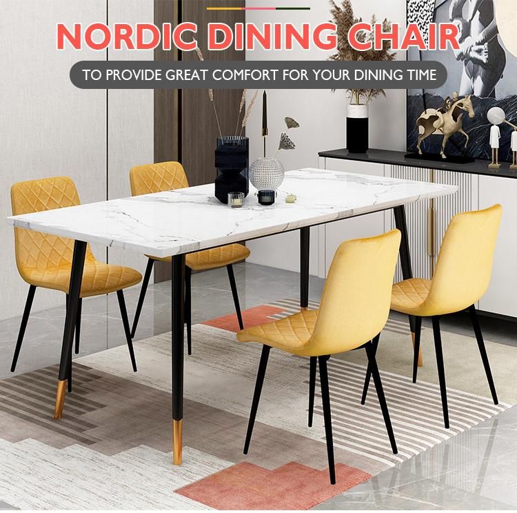 Italian Style Dining Room Restaurant Kitchen Use Modern Fabric Cover Chair for Restaurant