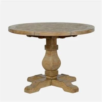 Kvj-Rr05 Recycled Wood Rustic Round Kd Disassembled Dining Table