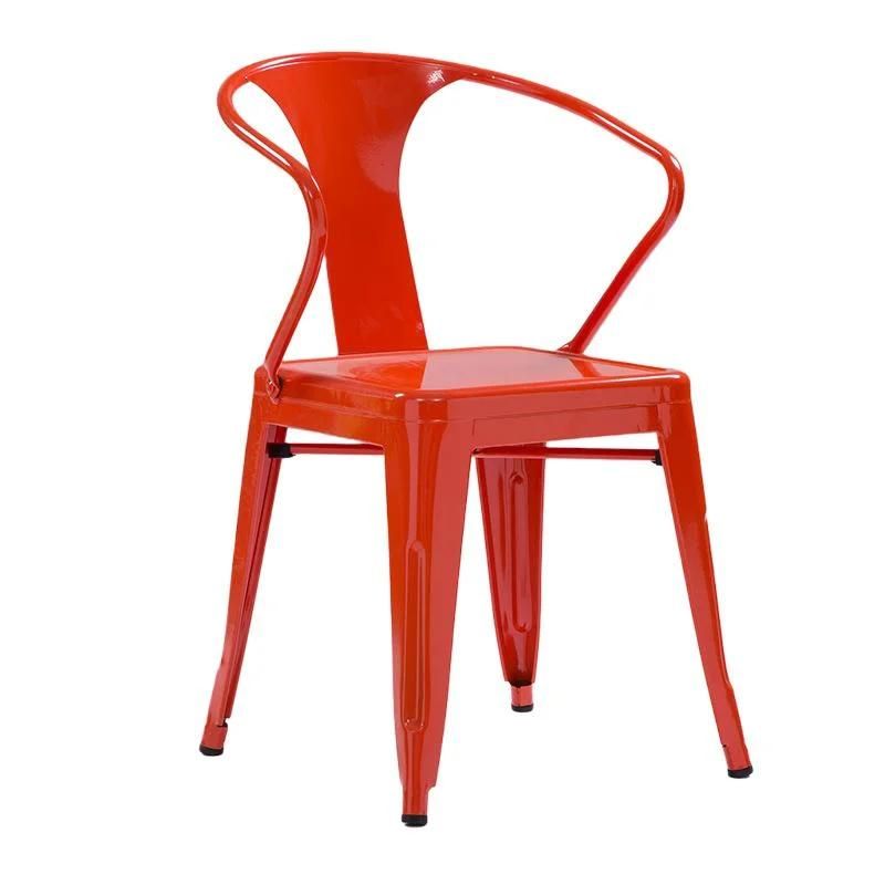 Hot Sale Colorful Vintage High Back Metal Furniture Metal Chair