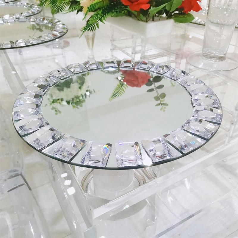 Wholesale Wedding Decoration Clear Charge Plates Plastic for Wedding Table