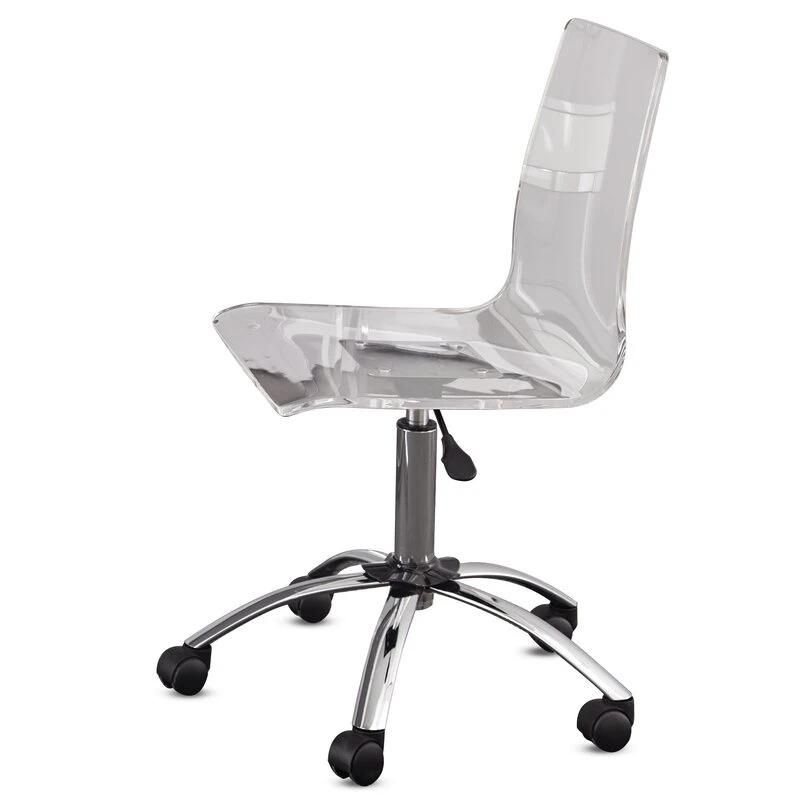 Transparent Chair Modern Transparent Seat Chair with Cushion Swivel Lift Office Chair