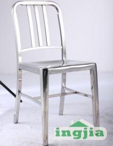 Commercial Stainless Hotel Metal Navy Bar Restaurant Dining Chair