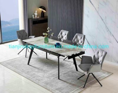 Dining Table Set Luxury Dining Room Furnituremodern White Dining Table Rectangleblack Metal Dining Table Legs