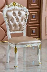 White Color Dining Room Furniture Royal Wooden Dinner Chair (312B)