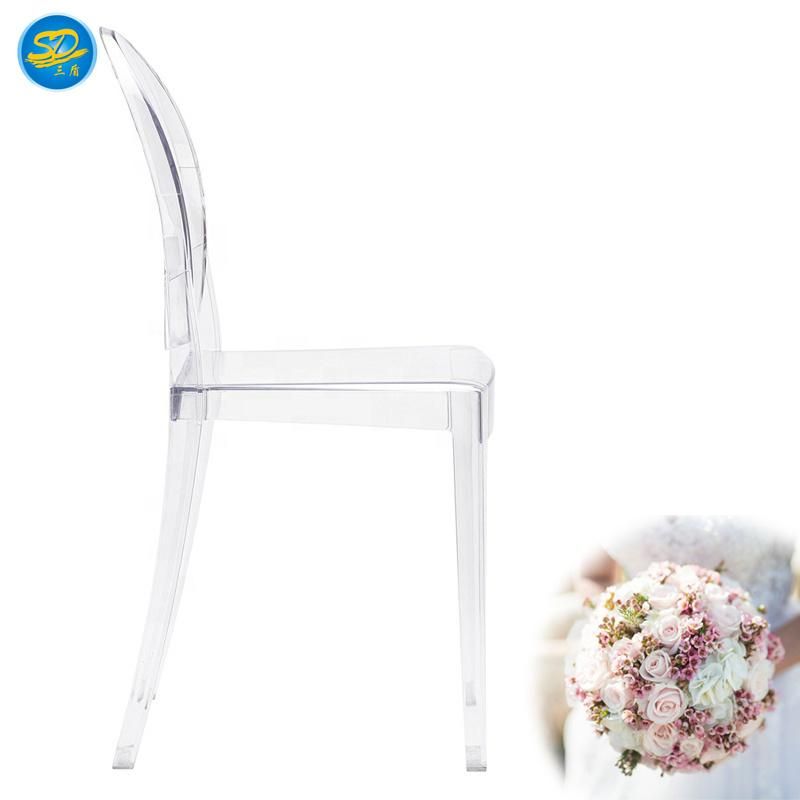 Hot Sale Stacking Clear Crystal Ghost Chair for Wedding Event Party
