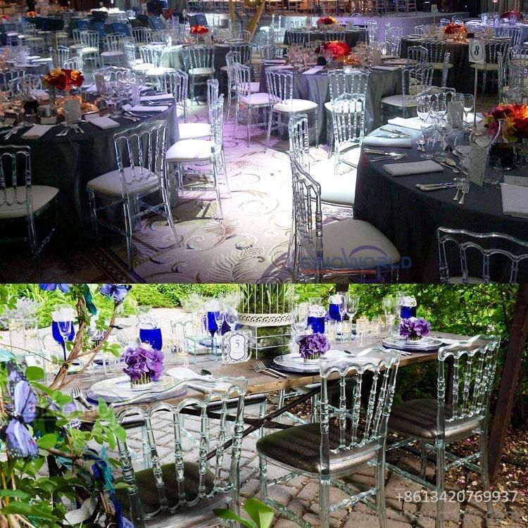Knock Down Design Crystal Clear Transparent Chiavari Chair for Wedding Event