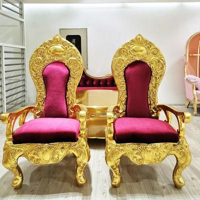 Hot Selling Antique Wedding Queen King Throne Chair for Sale