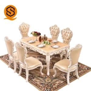 Best Price Used Home Furniture Dining Table and Chair, Table Cover Dinner
