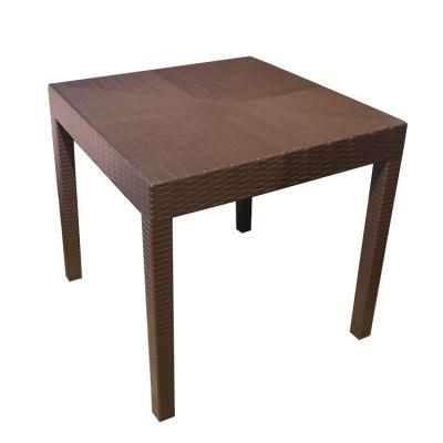 New Design Dining Room Brown Dining Table Plastic
