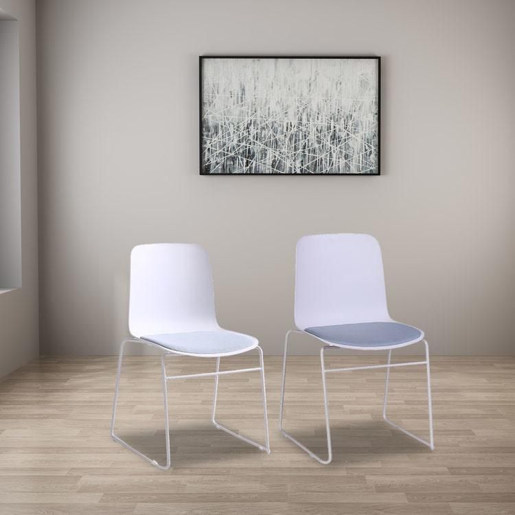 Simple Dining Stackable Plastic Chair PP Office Training Chair Meeting Room Chair Without Arm