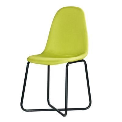 Popular Yellow Velvet Chrome Leg Dining Room Dining Chair for Sale