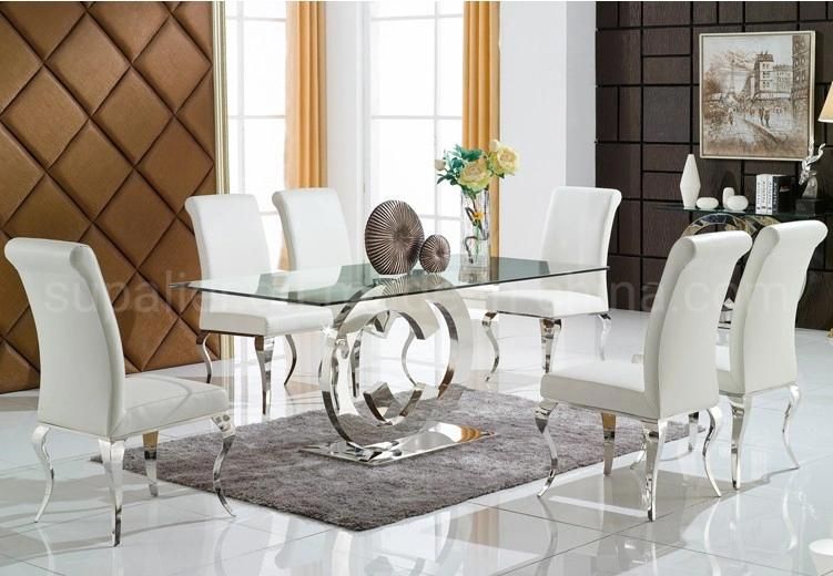 Modern Mexico New Design Popular Luxury Glass Dining Table