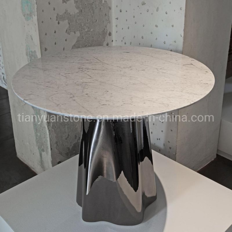 Dinner Table Set Dining Room Furniture Marble Round Dining Table Set 4 Chairs