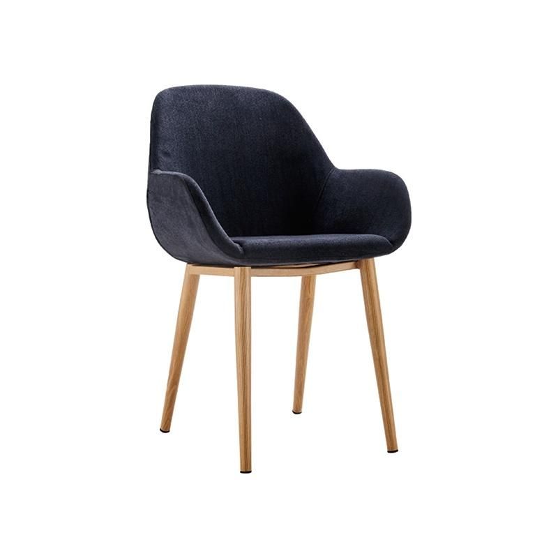 Modern Leisure Metal Legs Coffee Room Living Room Velvet Fabric Side Chair